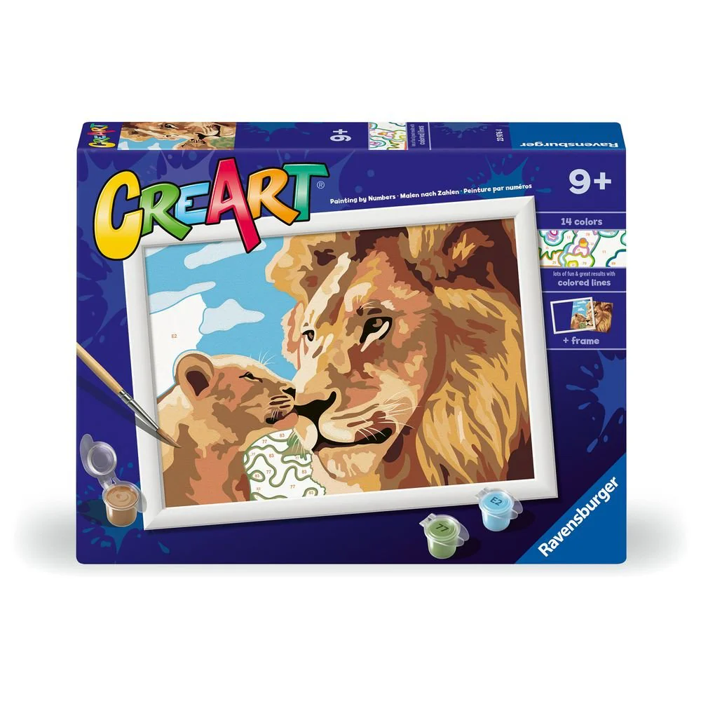 PINTAR POR NUMEROS CREART SERIE D LEON Y CACHORRO | RAVENSBURGER GAMES | 1 UNIDAD | 4005556239764