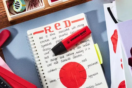 Stabilo Boss 70 Rotulador Marcador Fluorescente - Trazo entre 2 y 5mm - Recargable - Tinta con Base de Agua - Color Rojo Real - CAJA 10 UNIDADES - Image 3