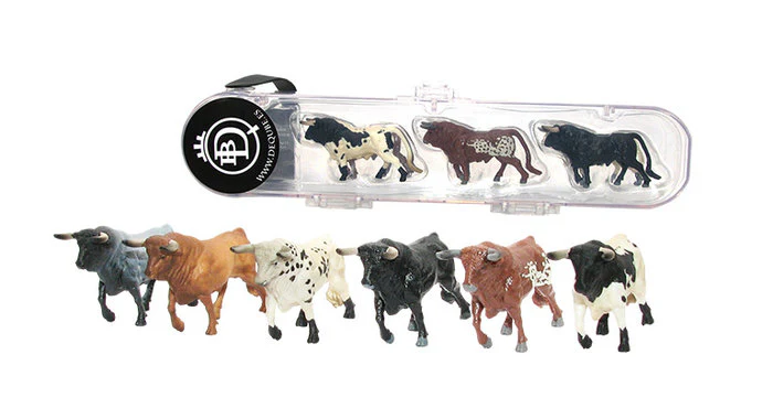 TUBO CON TOROS BRAVOS MINIS (6 UNIDADES) | DEQUBE | 1 UNIDAD | 4892900112008