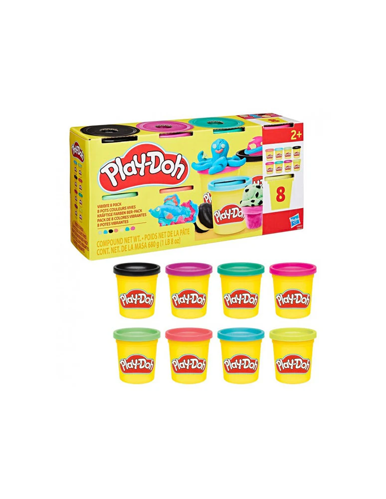 JUEGO PLAY-DOH PACK 8 BOTES SURTIDOS | HASBRO PLAY DOH | 1 UNIDAD | 5010996287809