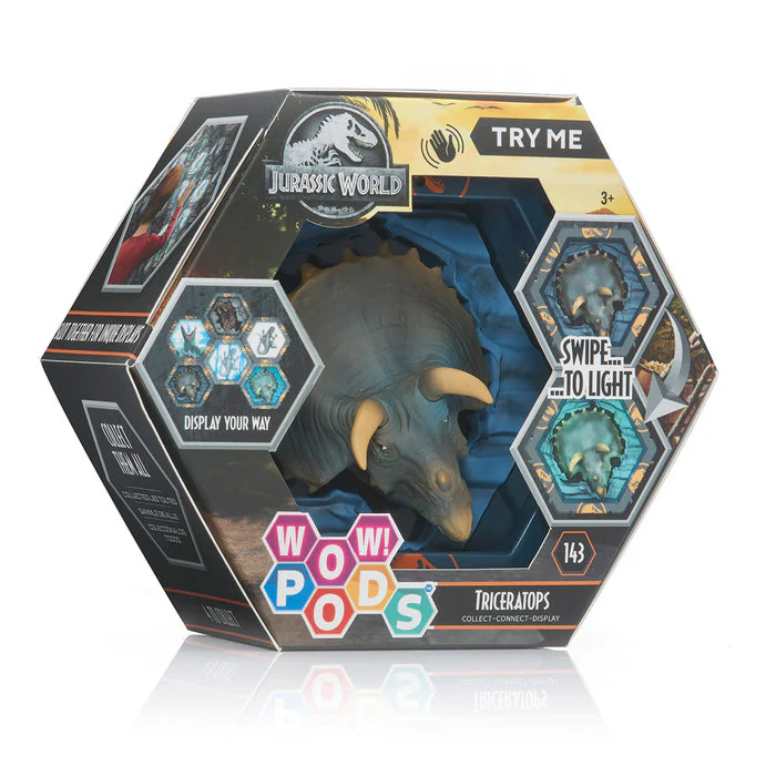 WOW! POD - JURASSIC DOMINION - TRICERATOPS (WO) | WOW PODS | 1 UNIDAD | 5055394023550