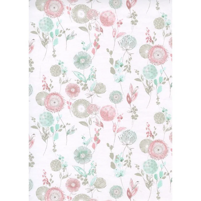 BOBINA PAPEL REGALO TODO AÑO 31CM FLORES FONDO BLANCO | SADOCH | 1 UNIDAD | 8006715271133
