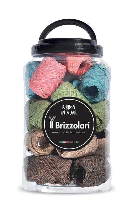 BOTE 25 BOBINAS RAFIA 20M COLORES SURTIDOS | BRIZZOLARI | 1 UNIDAD | 8031653426178