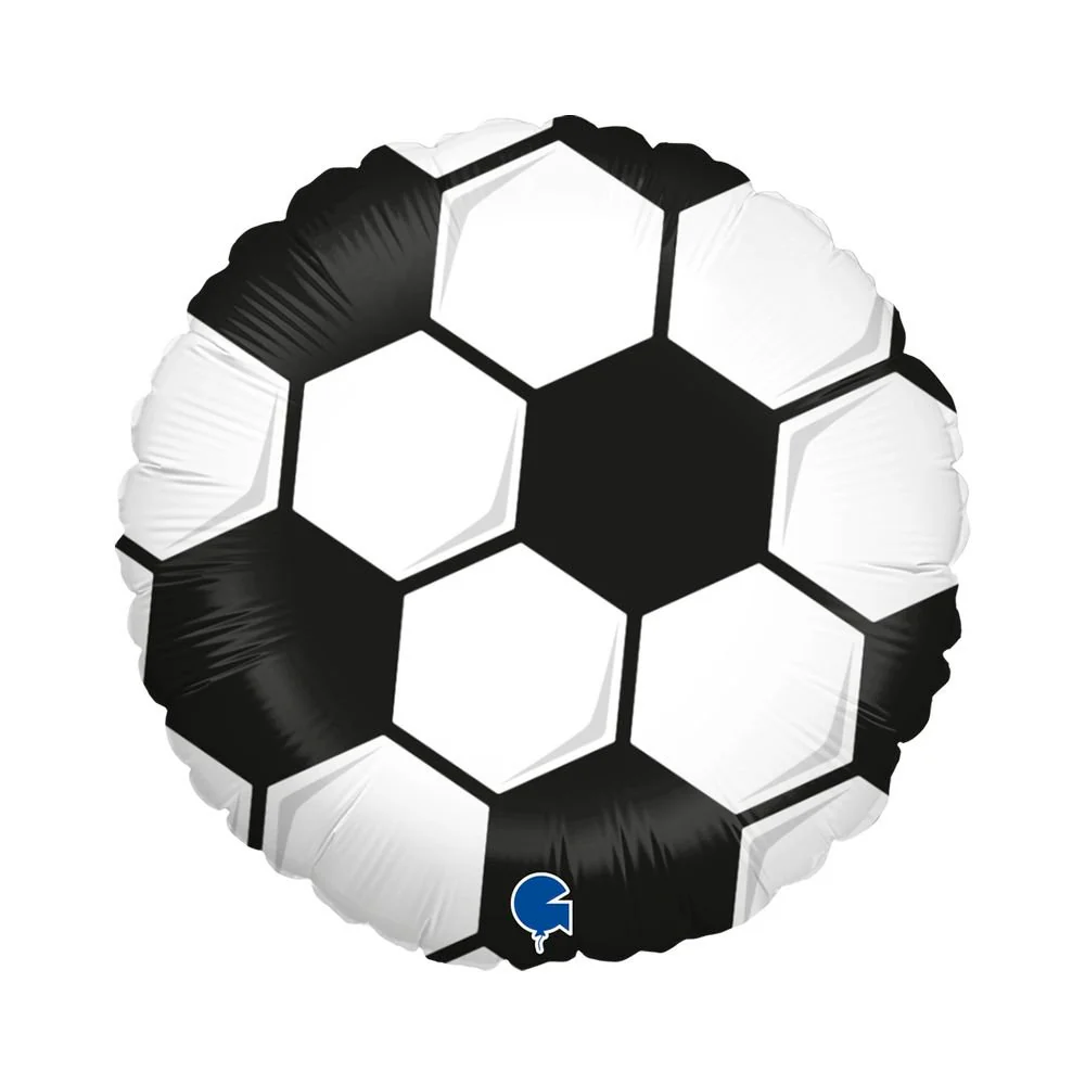 GLOBO R18 BALON DE FUTBOL BLANCO 46 CM | GRABO BALLOONS | ENVASE 5 UDS. UNIDAD | 8050195781385