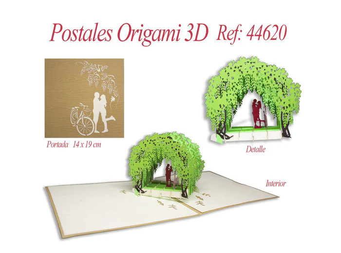 POSTAL 3D ORIGAMI PAREJITA | ARGUVAL, S,L, | 1 UNIDAD | 8052744436272