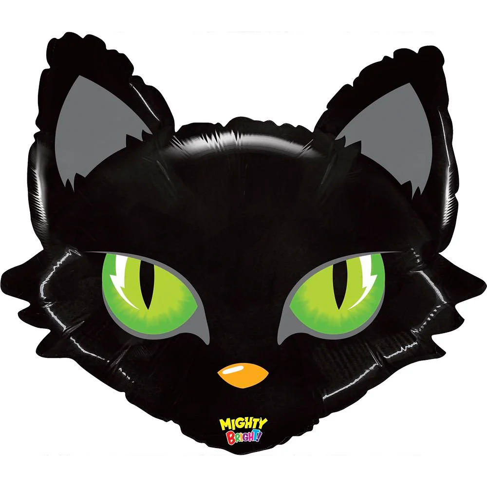 GLOBO CABEZA DE GATO NEGRO 64CM | GRABO BALLOONS | 1 UNIDAD | 8055513350618