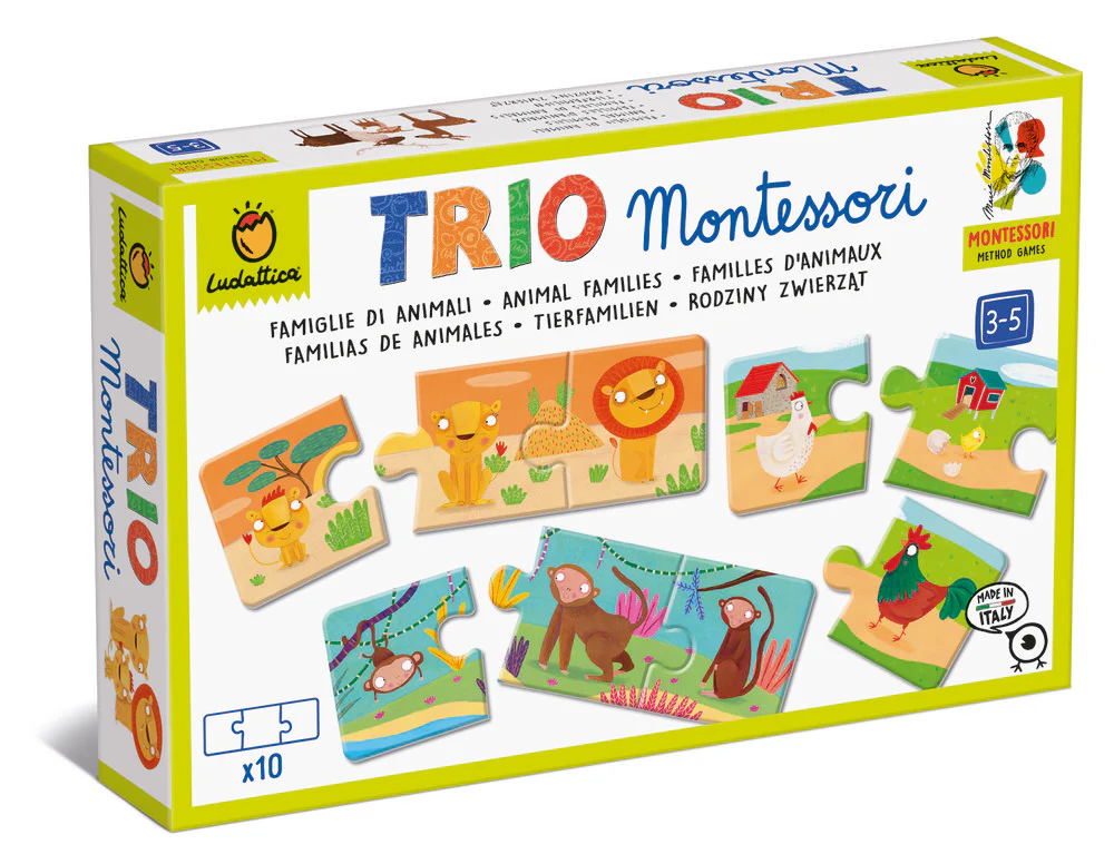 JUEGO TRIO LOGIC MONTESSORI FAMILIAS DE ANIMALES | LUDATTICA | 1 UNIDAD | 8057158623850