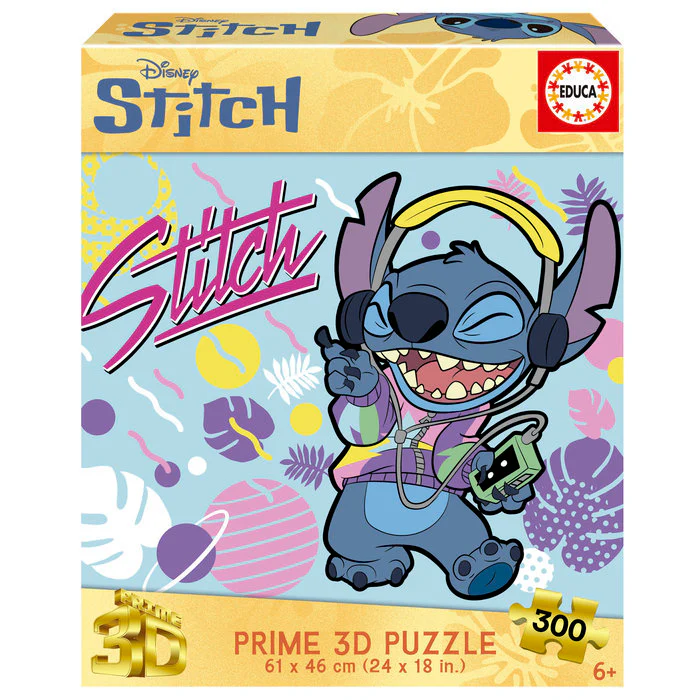 PUZZLE 300 PIEZAS STITCH 3D LENTICULAR | EDUCA-BORRAS | 1 UNIDAD | 8412668202733