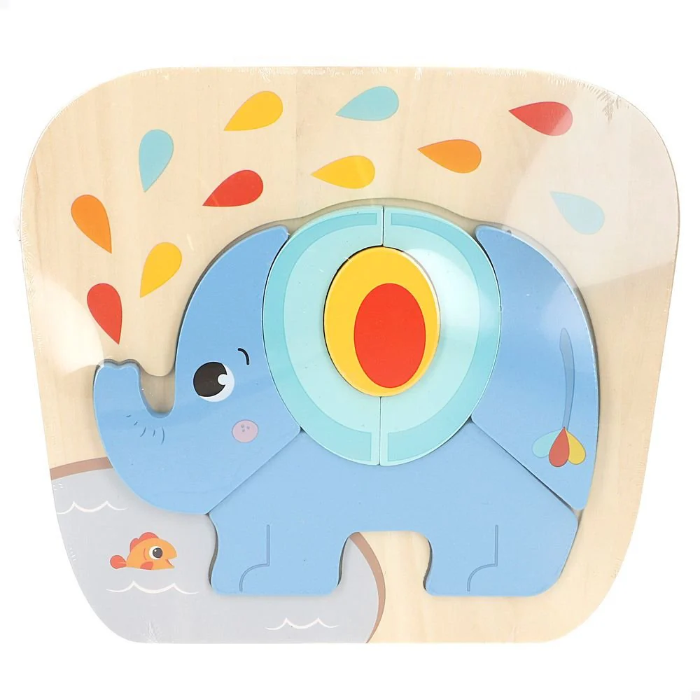 PUZZLE MADERA ANIMALES JUNGLA SURTIDOS 18M+ WOOMAX | COLORBABY WOOMAX | 1 UNIDAD | 8412842392366