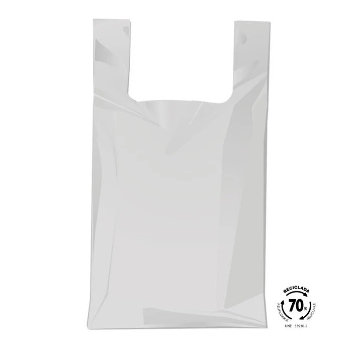 BOLSA CAMISETA 30X40 70% RECICLADO 1KG | BOLSAS RECICLADAS GRANAPLAST | 1 UNIDAD | 8414606302826