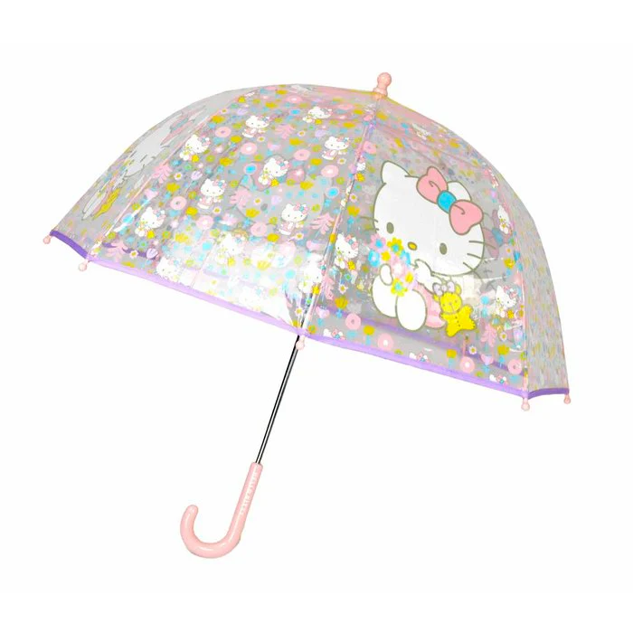 PARAGUAS MANUAL INFANTIL TRANSP, BURBUJA 48 CM HELLO KITTY | CYP | 1 UNIDAD | 8426842111803