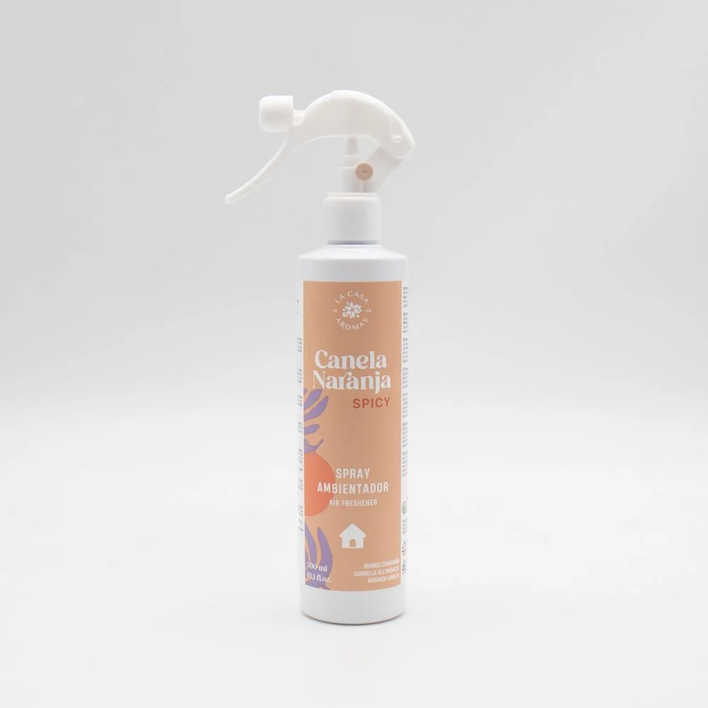 AMBIENTADOR SPRAY HOGAR CANELA NARANJA 300ML | CASA AROMAS/FLOR DE MAYO | ENVASE 8 UDS. UNIDAD | 8428390063894