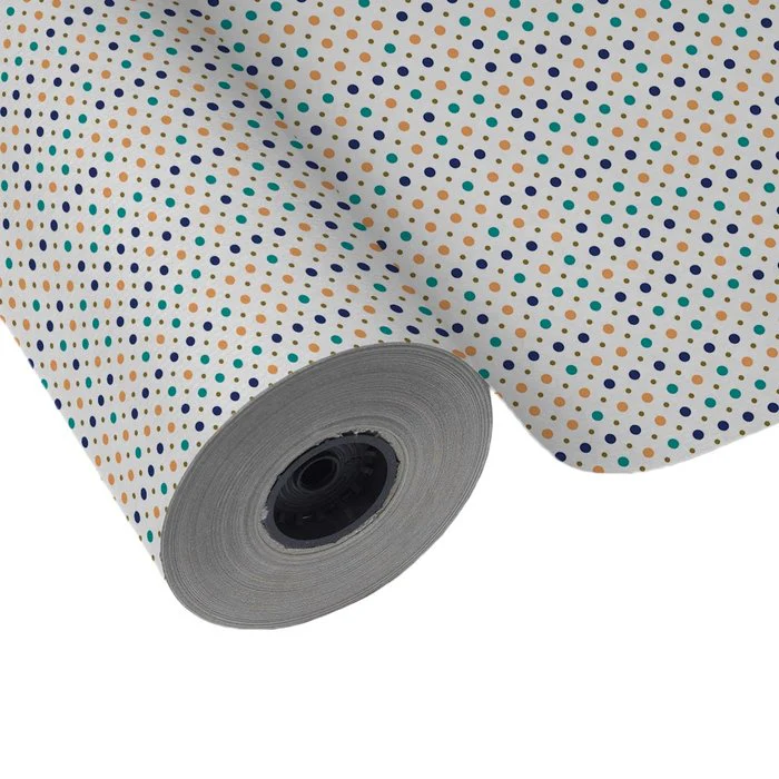 PAPEL REGALO BOBINA 31CM 2K TODO AÑO PUNTOS AZULES | WONDER WRAPPER | 1 UNIDAD | 8429640022050