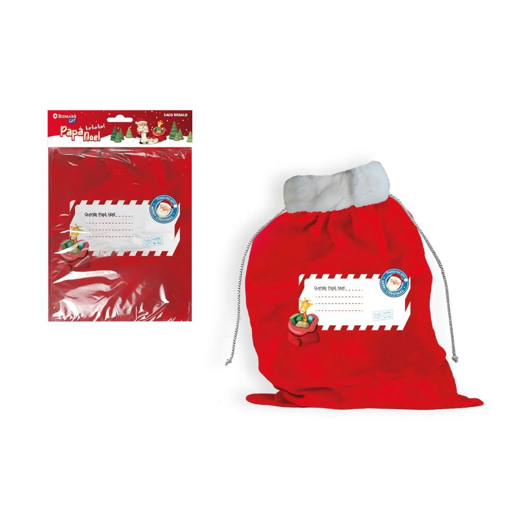 SACO REGALOS PAPA NOEL GRANDE | BISMARK NAVIDAD | 1 UNIDAD | 8430173335951
