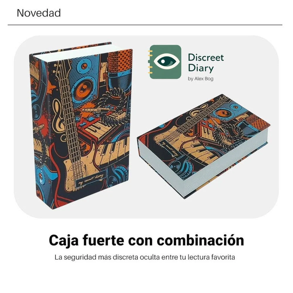 CAJA FUERTE CON COMBINACION MUSIC COVER | ROYMART | 1 UNIDAD | 8431234197655