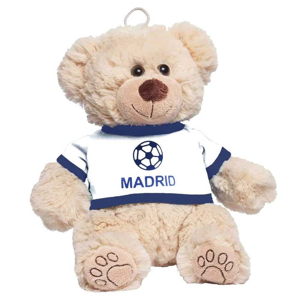 PELUCHE OSO CAMISA BLANCA 20CM MADRID | AURORA | 1 UNIDAD | 8434179100551