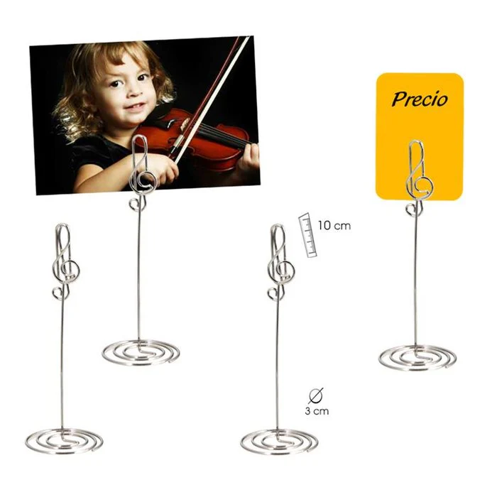 SET 6 SOPORTES PLATA CLAVE MUSICA | PAPELERIA JAVIER | 1 UNIDAD | 8435266084006