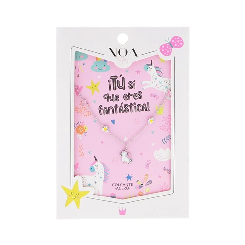 COLGANTE ACERO PLATEADO UNICORNIOS | LOVELY STORY | 1 UNIDAD | 8435458088355