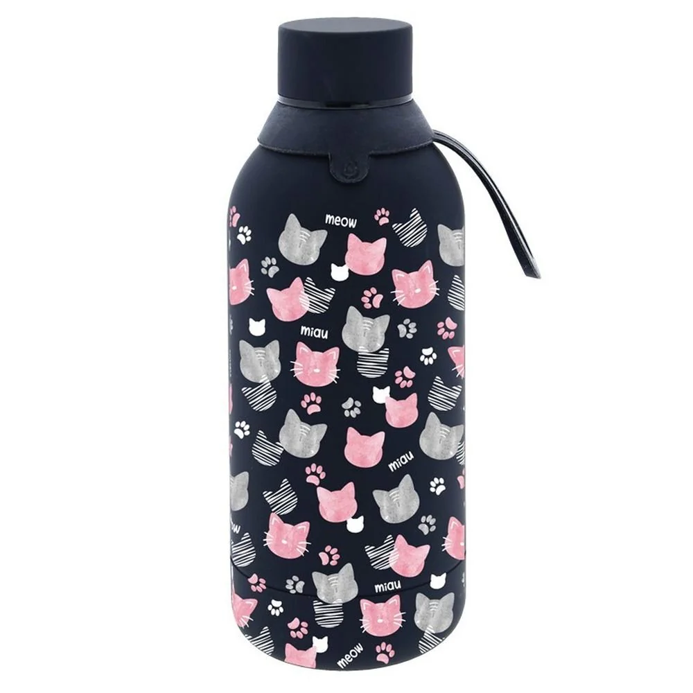 BOTELLA TERMICA BLACK MIAU | LOVELY STORY | 1 UNIDAD | 8435458098217