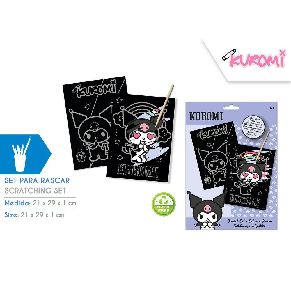 SET DE SCRATCH ART KUROMI | KIDS LICENSING | ENVASE 24 UDS. UNIDAD | 8435507893657