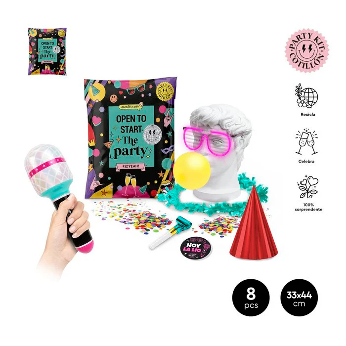 BOLSA DE COTILLON LUZ 8 PCS | AMBER MOOD OH YEAH | 1 UNIDAD | 8435557729043
