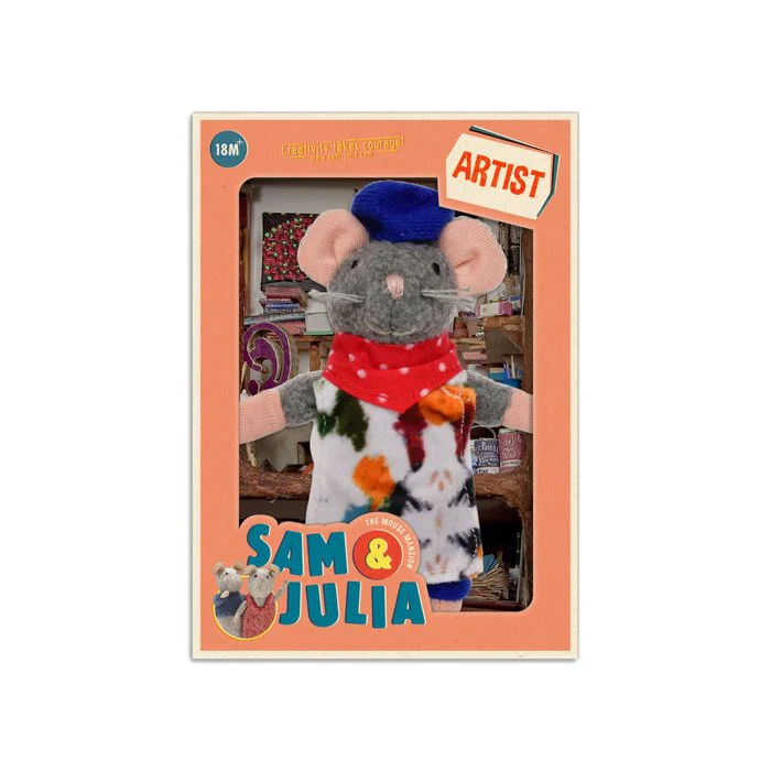 PELUCHE 13CM RATON ARTISTA LA CASA DE LOS RATONES | THE MOUSE MANSION | 1 UNIDAD | 8720828124390