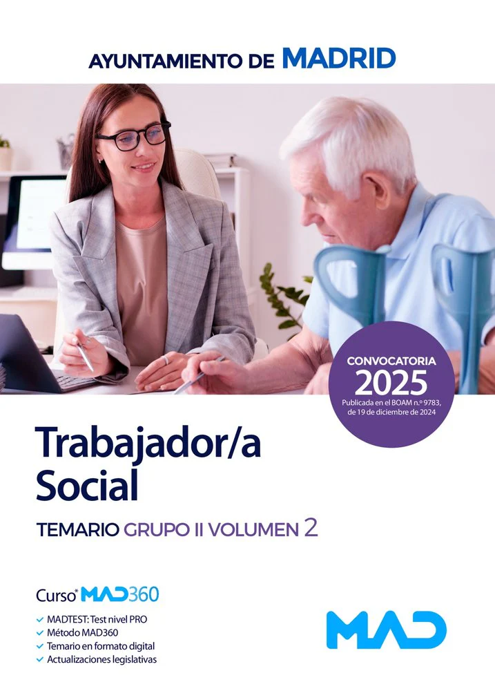 TRABAJADOR/A SOCIAL TEMARIO GRUPO II 2 AYUNTAMIENTO MADRID | AA,VV | MAD | 9788414293805